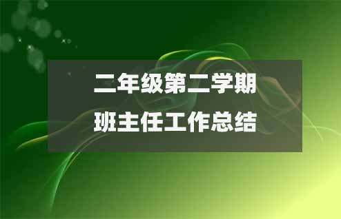 二年級(jí)下學(xué)期第二學(xué)期班主任工作總結(jié)（15篇）1