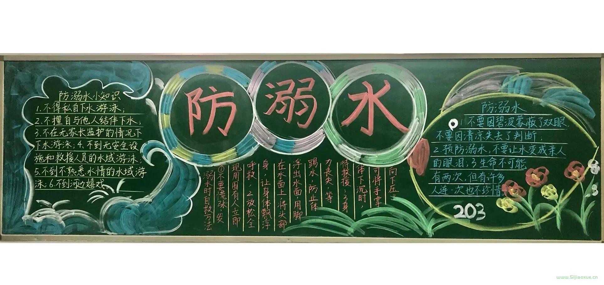 防溺水安全教育黑板報 精選版 圖片免費下載  第7張