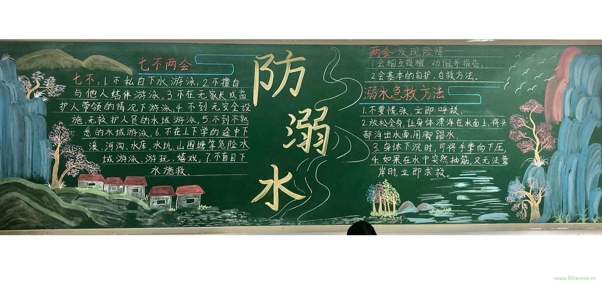 防溺水安全教育黑板報 精選版 圖片免費下載  第5張