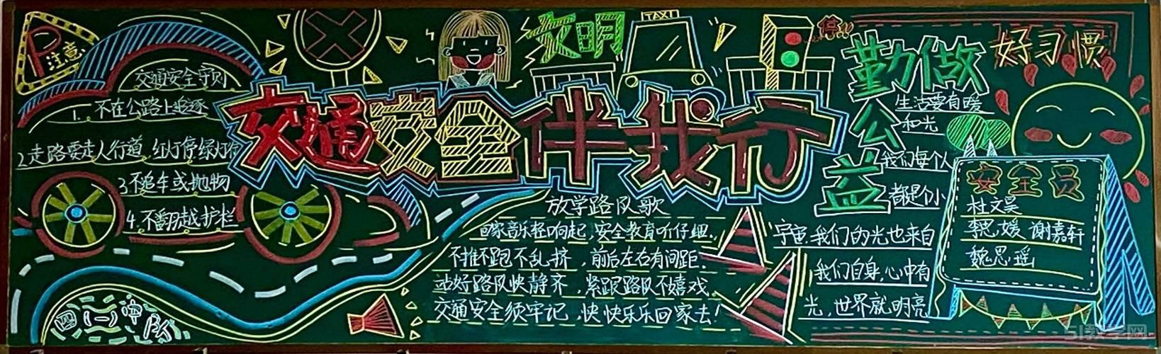 交通安全黑板報交通安全伴我行黑板報大全模板  第20張