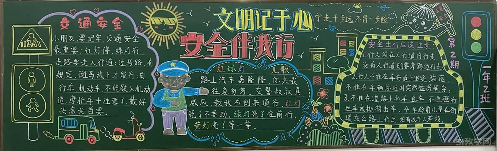 交通安全黑板報交通安全伴我行黑板報大全模板  第30張