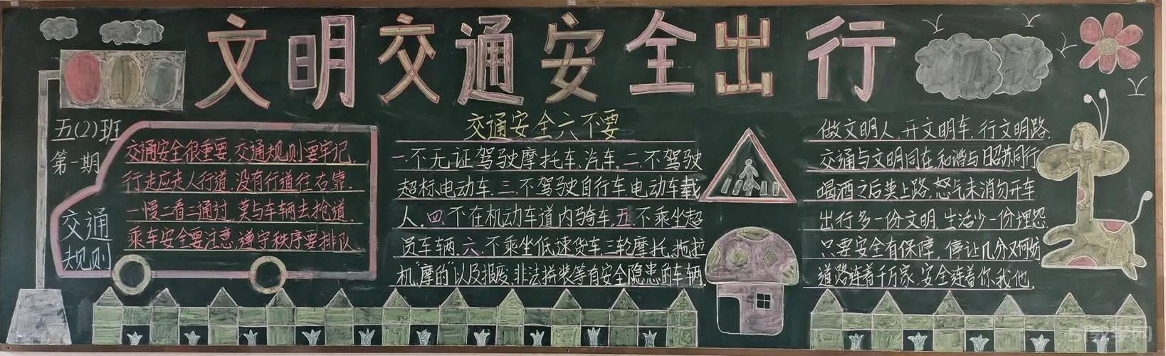 交通安全黑板報交通安全伴我行黑板報大全模板  第23張