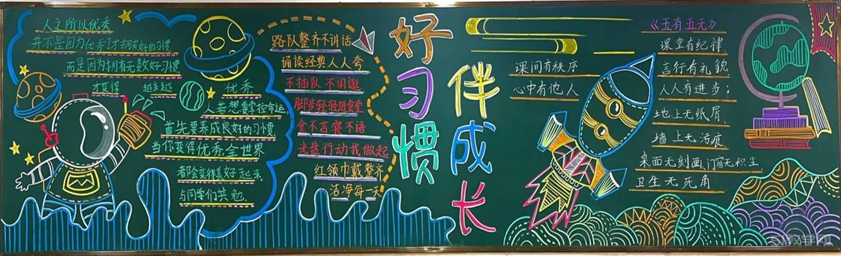 好習(xí)慣伴成長主題黑板報  第4張