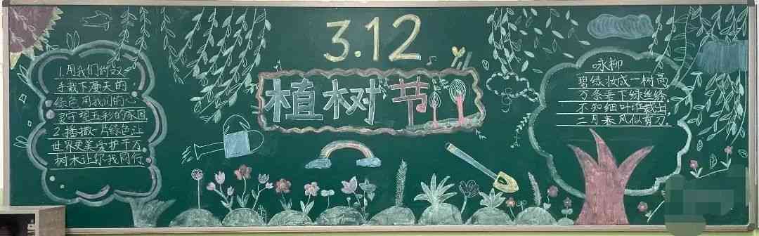 植樹節(jié)黑板報素材模板1 第1張 植樹節(jié)黑板報素材模板1 第1張