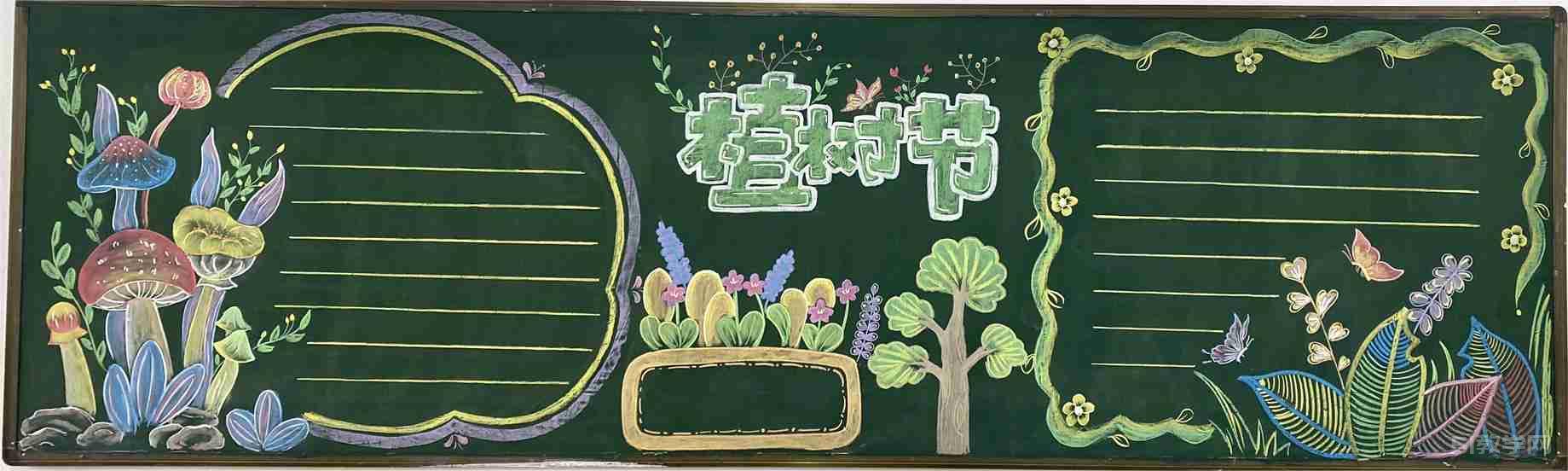 植樹節(jié)黑板報(bào)素材模板2