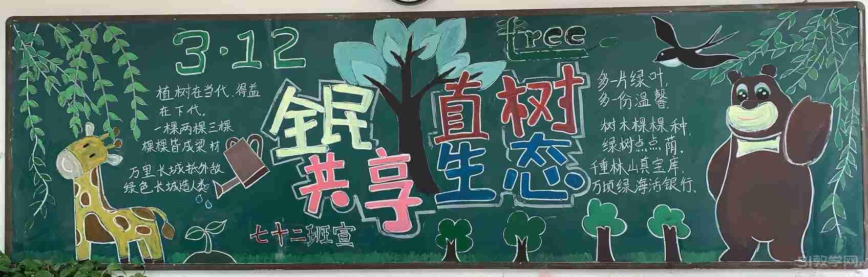 植樹節(jié)黑板報素材模板2 第5張 植樹節(jié)黑板報素材模板2 第5張