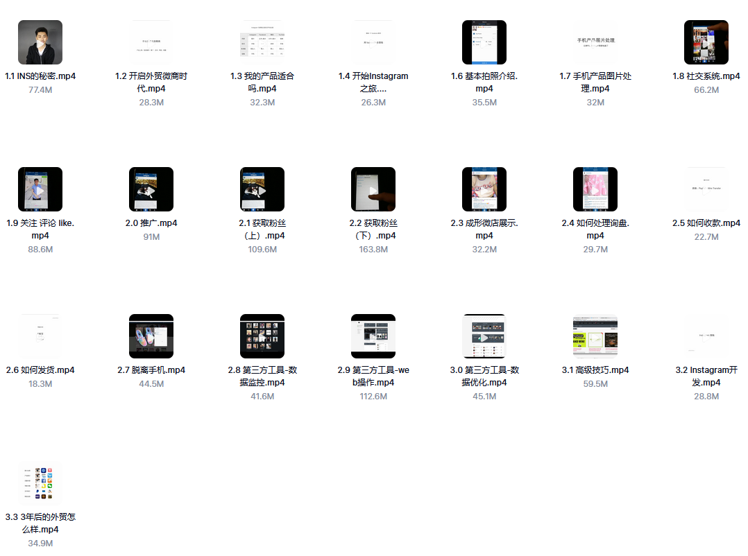 米課全套外貿(mào)課程 毅冰、料神、汪晟 Instagram開發(fā)客戶 視頻課程網(wǎng)盤下載  第3張