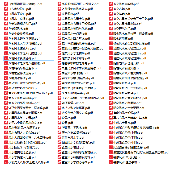 “風(fēng)水書籍99本，風(fēng)水研究大全”pdf打包下載 電子書電子版高清網(wǎng)盤資源下載  第1張
