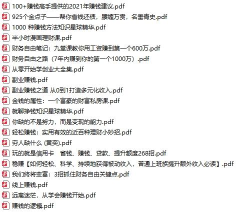 《賺錢系列書籍合集（20本）》pdf電子書 電子版下載百度網(wǎng)盤資源下載  第1張